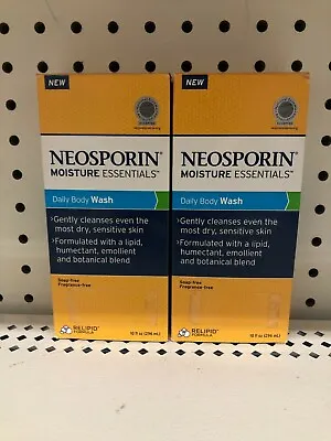 £145.60 • Buy Neosporin Moisture Essentials Daily Body Wash, 10oz SOAP/FRAGRANCE FREE- 2 Boxes