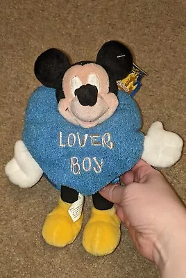 Vintage Disneyland Resort Mickey Mouse Rare Lover Boy 2003 Valentines Day Plush • $23