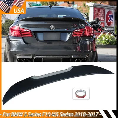 Gloss Black PSM Style Rear Spoiler Lip Wing For BMW 5 Series F10 M5 2010-2017 • $61