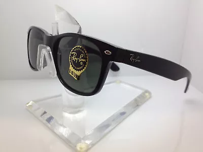 $119.88 • Buy RAY BAN Sunglasses RB 2132F 901 52MM BLACK/GREY G-15 LENS NEW WAYFARE I
