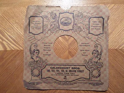 His Master's Voice 10   78 Record Sleeve Only/ Caldecourt Bros. / Textured / Vg • $2.99