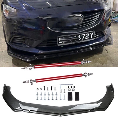 $69.99 • Buy For Mazda 3 6 Car Front Bumper Lip Splitter Carbon Fiber