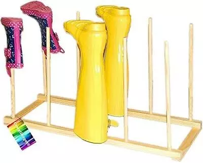 £9.95 • Buy CrazyGadget Wooden Wellington Boots Wellies Shoes Trainers Rack Storage Holder