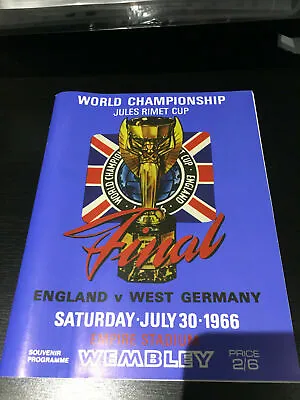 £12.99 • Buy 1966 World Cup Programme Final 30/7/1966 Replica England Vs Germany 30th July