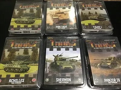 TANKS World War II Miniatures Game 6-mini Lot NEW Sherman/Tiger/Panther/Achilles • $72.99