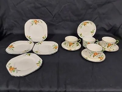 Retro 1920S Style Blossom Floral English Tea Set T.F&S.LTD 4 Place Settings • £30