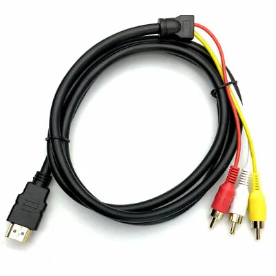 $5.85 • Buy HDMI Male To 3 RCA RGB Male AV Video Audio Adapter Cable For HDTV DVD Player