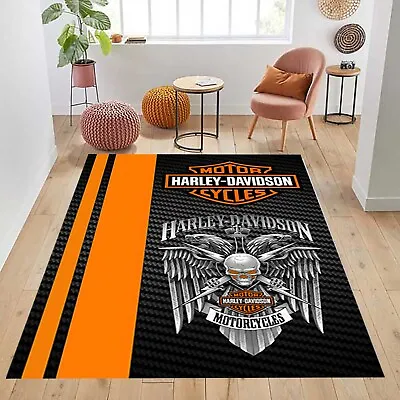 Harley Davidson Rug Motorcycle Rug Harley Funs Rug Office RugLiving Room Rug • $15.81