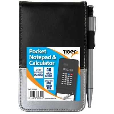 A7 Pocket Notebook & Calculator - Notebook Police Notepad Pad Restaurant   • £5.89