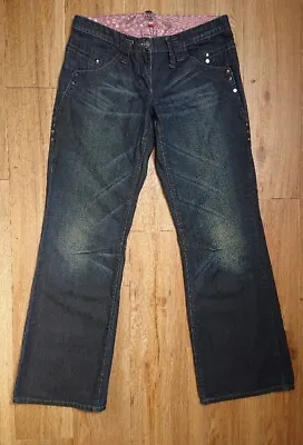 £25 • Buy River Island Y2k Vintage Cargo Boyfriend Slouch Carpenter Low Rise Jeans 10 R