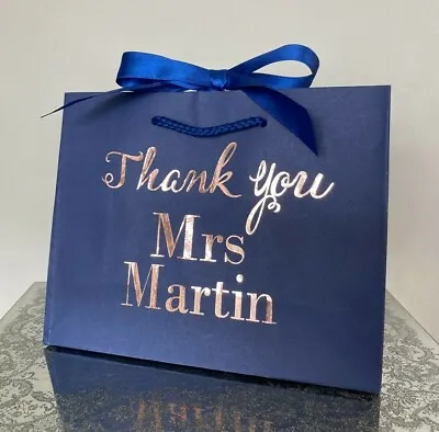 Personalised Teacher Gift Bag Best Teacher Thank You Miss Mrs Mr SMALL Gift Bag • £3.25