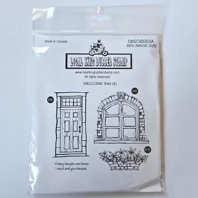 WELCOME INN Local King Rubber Stamps 08SOB003A Window Door House Flowers Um465 • $33.97