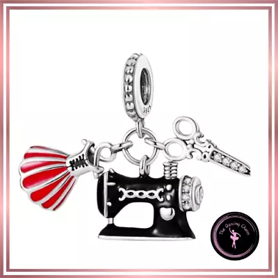 S925 Sterling Silver Sewing Crafts Silver Charm • £10.95