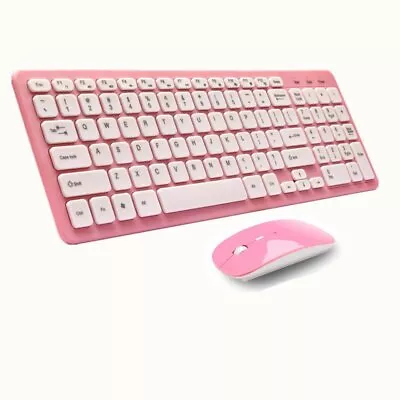 £17.99 • Buy Ultra Slim Portable Wireless Keyboard And Mouse Set For Computer, MAC, Laptop