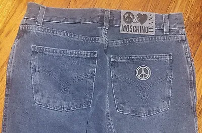 Original Mens Vintage Love Moschino Jeans Deep Blue Waist 30 Inseam 32 New • $29