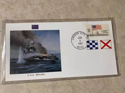 U.S.S Nevada Great Fighting Ships 50 States Fleetwood Sunk Pearl Harbor #33293 • $4.95