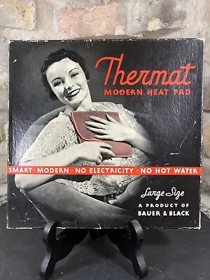 Vintage Thermat Modern Heating Pad Large Bauer & Black Non-Electric Rare Iron • $14.99