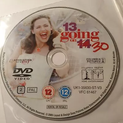 13 Going On 30 (2004) Jennifer Garner DVD Video Movie Film Disc Only • £1.70