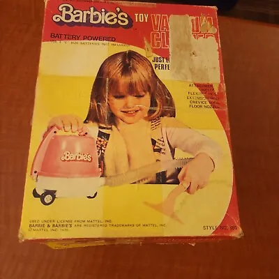 Vintage Mattel Barbie 1975 Barbie's Toy Vacuum Cleaner With Box • $80