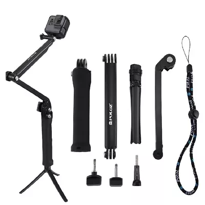 Puluz Waterproof 3 Way Selfie Stick Monopod Folding Tripod Pole For GoPro Hero • $19.99