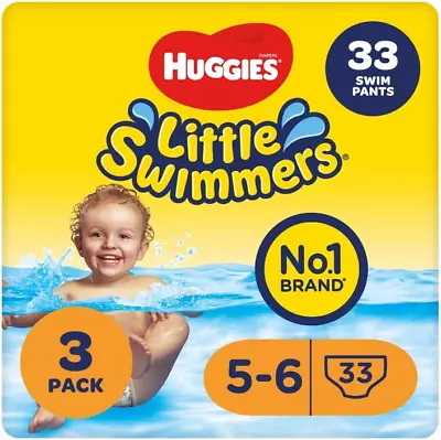 Huggies Little Swimmers Swim Nappies Size 5-6 - 33 Pants - Maximum Protection • £14.37