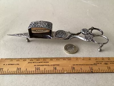 £38 • Buy CANDLE SNUFFER SCISSORS TYPE GEORGIAN CLOSE PLATED C1800-1830