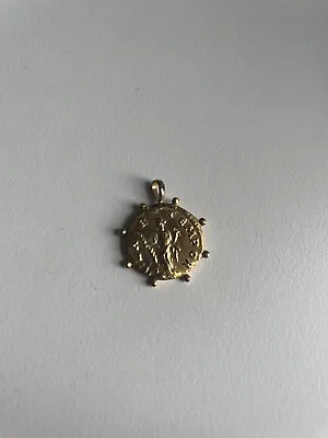 £50 • Buy Missoma X Lucy Williams Beaded Coin Pendant 18ct Gold Plated Vermeil
