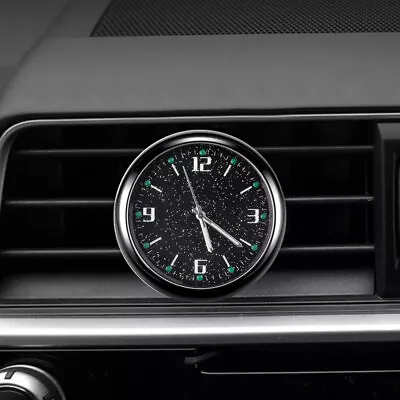 1× Universal Luminous Quartz Watch Stick On Car Clock Interior Accessories Black • $3.35