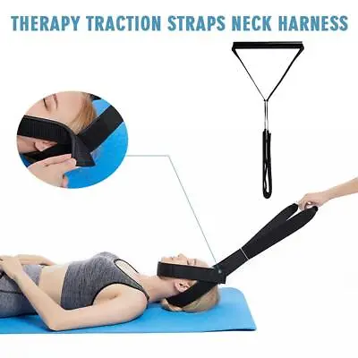 Traction Straps Neck Harness Cervical Massage Relaxation Correction Belt • £17.65