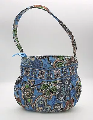 Vera Bradley Bali Blue Retired Hannah Small Handbag Purse Zip Close  • $15.29