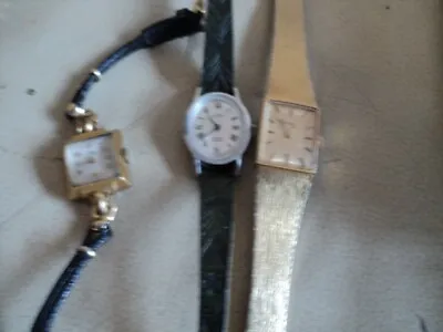 3 X Vintage Mechanical Ladies Watch Bulova - Avia- Uno NOT WORKING SPARE REPAIR • £25