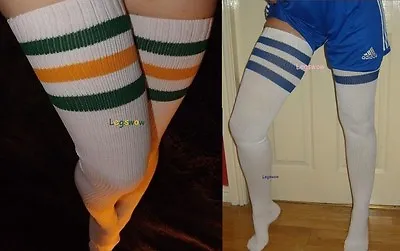 Extra Long Thigh High Socks Over The Knee OTK White Blue Green Yellow Womens Men • $69.96