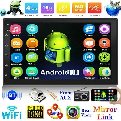 7 Inch 2 DIN Car Stereo Android 10.1 MP5 Player WiFi GPS FM Radio USB Head Unit • $119.99