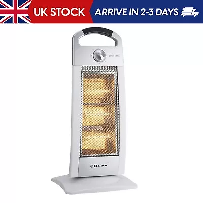 Halogen Electric Heater Oscillating Option Portable Heater 1200W Home Office • £21.99