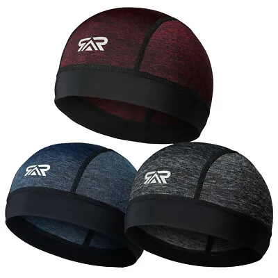 Cooling Moisture Sweat Wicking Dome Skull Cap Helmet Liner Bald Sport Beanie Hat • $6.99