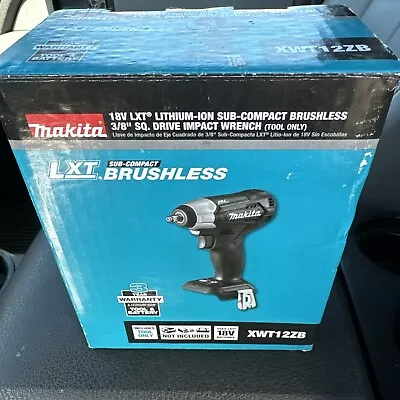 Makita 18V LXT XWT12ZB Brushless Sub Compact Cordless 3/8  Impact Wrench   • $119.97