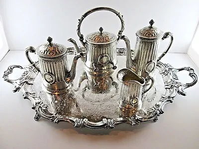 Antique German 800 Silver Coffee Tea Service Set And Tray • $3000