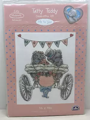 DMC CROSS STITCH KIT ME TO YOU TATTY TEDDY MR & MRS 20x25cm - (NEW - SEALED) • £19.99