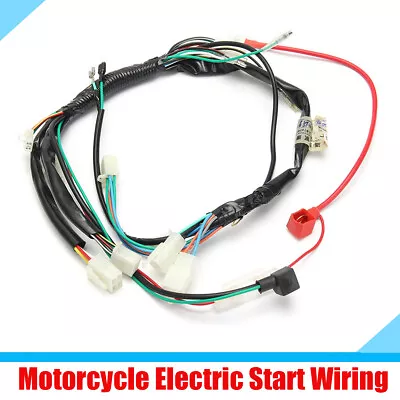 Dirt Bike Motorcycle Wiring Harness Machine Electric Start Wiring Loom Harness • $16.40