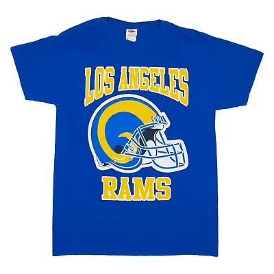 FRUIT OF THE LOOM Los Angeles Rams USA T-Shirt Blue Short Sleeve Mens M • £5.99