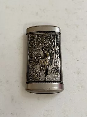 Antique Silver Plate Advertising Match Safe / Vesta Case Ozark Cooperage Co. NY • $175