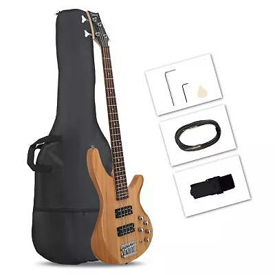 44 Inch GIB 5 String H-H Pickup Laurel Wood Fingerboard Electric Bass Guitar • $106.04