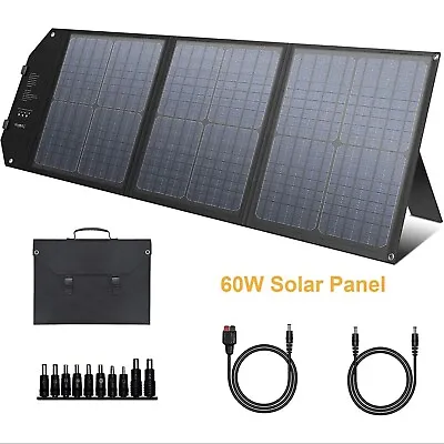 60W Foldable Solar Panel Charger DC Outlet Powkey • $59.95