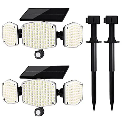 Solar Outdoor Lights Motion Sensor Outdoor Lights With Ground Stakes 208 Led Sup • $49.26