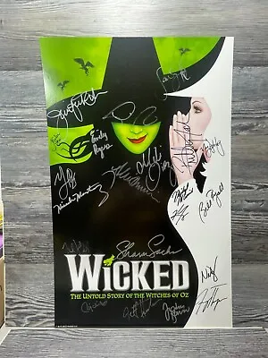 $242 • Buy Wicked, Cast Signed, Broadway Window Card/poster