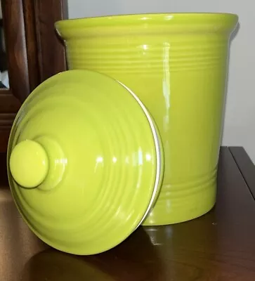 Fiestaware Lime Green Canister/Cookie Jar  W/ Lid 1 Qt • $20