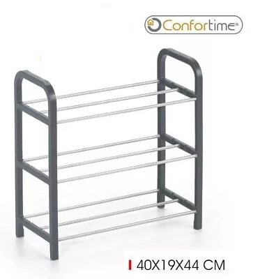 £7.95 • Buy 3 Tier SHOE RACK Stand Storage Organiser Compact SPACE SAVE Shelf