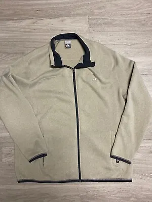 Vintage Nike ACG Fleece Full Zip Jacket Men Size XXL Beige Light Beige Winter • $25.99