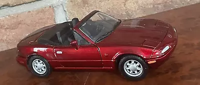 MAZDA MX-5 Convertible MAROON RED Car SCALE 1:24 SCALE BRAND NEW • $41.84