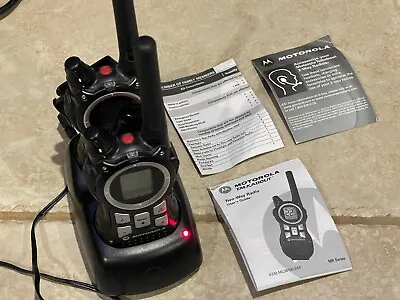 Motorola Set Of 2 Walkie Talkie 2 Way Radios With Charging Base MR350R • $57.98